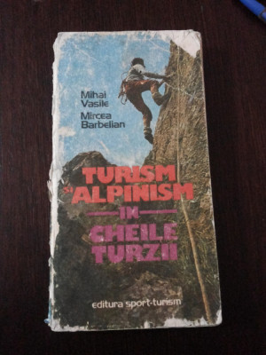 TURISM SI ALPINISM IN CHEILE TURZII + Harti - M. Vasile, M. Barbelian -1986,203p foto