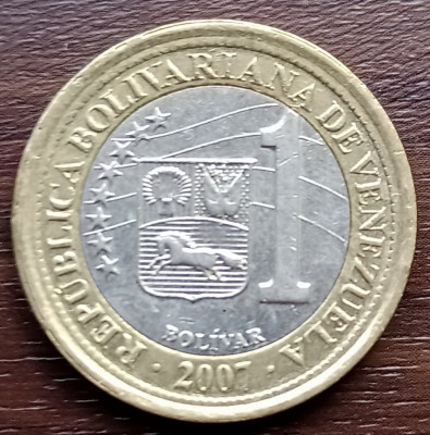 Moneda Venezuela - 1 Bolivar 2007 foto