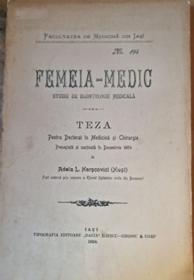 Adela L. Merscovici - Femeia-Medic foto