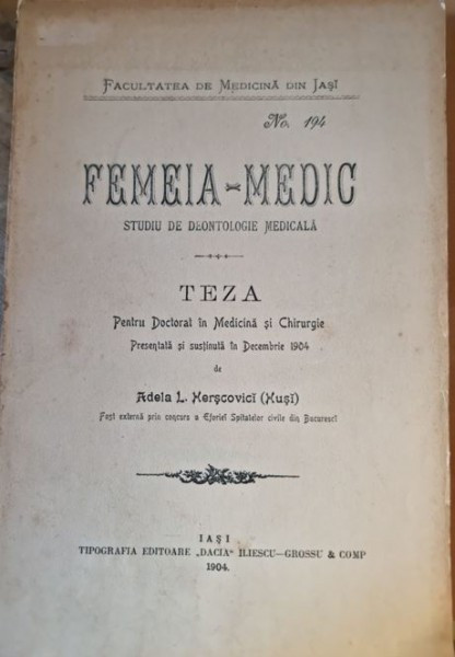Adela L. Merscovici - Femeia-Medic