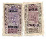 Sudanul Francez - Tuareg pe camila, supratipar, 1921-1930 - valori neobliterate
