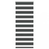 Jaluzea tip zebra neagră lățime țesătură 55,9 cm poliester