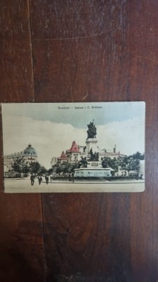 Carte Postala - Bucuresti. Statuia I. C. Bratianu foto