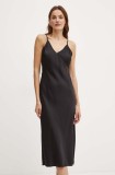 Armani Exchange rochie culoarea negru, midi, dreaptă, 8NYA59 YNZ5Z