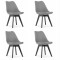 Set 4 scaune bucatarie/living, Artool, Mark, PP, lemn, grafit si negru, 49x55.5x82.5 cm