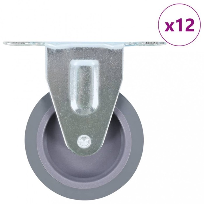 vidaXL Roți fixe, 12 buc., 75 mm