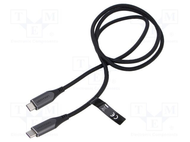 Cablu USB 3.1 USB C VENTION 1m negru nichelat