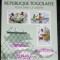 Togo 1974 pescuit, pescari ,pești , Pescuit in Laguna bloc nestampilata