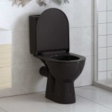 vidaXL Capac WC cu &icirc;nchidere silențioasă, eliberare rapidă, negru 145018