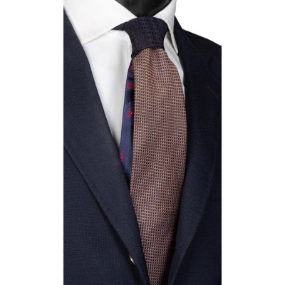 Cravată mătase cu nod &amp;icirc;n contrast N2308, model unicat foto