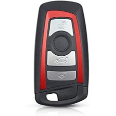 Carcasa Cheie BMW smartkey 4 Butoane pentru SERIA F - Contur Rosu