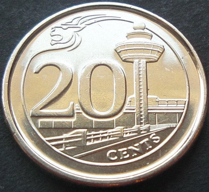 Moneda 10 CENȚI - SINGAPORE, anul 2013 *cod 1772 B