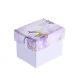 Cutie cadou cu imprimeu floral mov