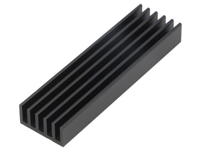 Radiator Extrudat cu Aripioare Negru 75x21x10mm