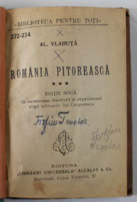 ROMANIA PITOREASCA de AL. VLAHUTA , 1924 foto