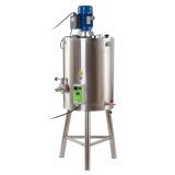 Incalzitor electric lapte animale Kerbl MilkPot 50 litri, 2500W, cu amestecator motorizat si termostat, inox