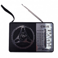 Radio Portabil, Sensibilitate Mare, MW/FM/SW1-2 4 Benzi, Jack 3.5 mm, 13x9x6 cm