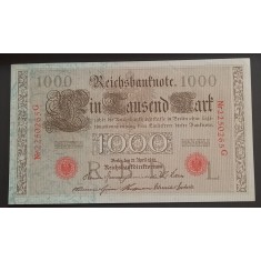 Germania, 1.000 Mark 1910, serie roșie.