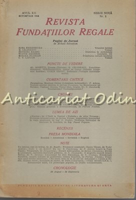 Revista Fundatiilor Regale - Anul XII, Nr.: 2/1946 foto