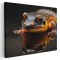 Tablou canvas salamandra cu propria reflexie, portocaliu, negru 1136 Tablou canvas pe panza CU RAMA 70x100 cm