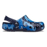 Saboti Crocs Classic Camo Clog Kids Albastru - Navy/Multi