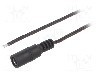 Cablu alimentare DC, cabluri, DC 5,5/2,1 soclu, negru, 1,5m, BQ CABLE - DC.CAB.6000.0150