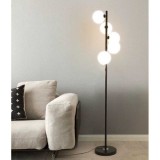 Cumpara ieftin Lampadar de podea, 5 globuri albe, dulie G9, culoare corp negru, inaltime 177cm
