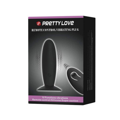 Pretty Love Remote Control Vibrating Plug - Dop Anal cu Telecomandă, 11 cm foto