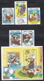 Caicos 1984 - Crăciun - Walt Disney, Serie RARA + Colita, MNH