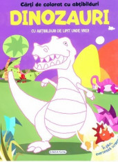 Carti de colorat cu abtibilduri - Dinozauri | foto