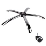 Cumpara ieftin Set baza pentru scaun directorial, 60 cm si rolă universală, cauciuc