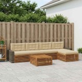vidaXL Set de canapele de exterior 6 pcs Natural și Bej 3383281