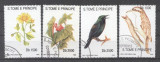 Sao Tome 1992 Birds Flowers used DE.050, Stampilat