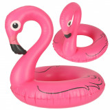 Colac gonflabil pentru inot copii Flamingo Roz 90cm, Ikonka