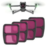 Set profesional 4 filtre, STARTRC, compatibile cu DJI Air 3, ND8, ND16, ND32, ND64, cadru aluminiu