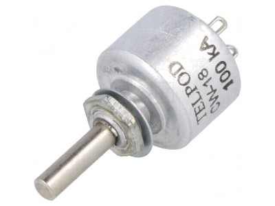 Potentiometru axial 100k&amp;Omega; 1W linear 4mm foto