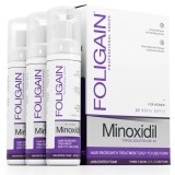 Spuma pentru Cresterea Parului, Foligain, Minoxidil 2%, Tratament Femei pentru 3 Luni, 3x 60ml
