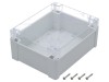 Carcasa Universala KRADEX ABS-PC, IP65, 240x190x105mm, Gri Deschis/Transparent
