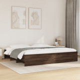 VidaXL Cadru de pat fără saltea Stejar maro 200x200 cm Lemn prelucrat