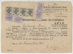 Romania, Administratia de constatare, Act de inchiriere, Arad, 1946