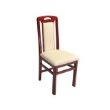 Scaun de living si bucatarie SB Tim, din lemn masiv fag, tapiterie stofa, lacuit, 120 kg, 96x43x40 cm, Mahon