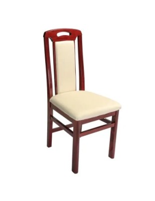 Scaun de living si bucatarie SB Tim, din lemn masiv fag, tapiterie stofa, lacuit, 120 kg, 96x43x40 cm, Mahon foto