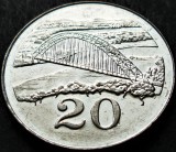 Moneda exotica 20 CENTI - ZIMBABWE, anul 1997 *cod 1041