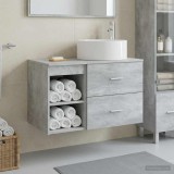 Cumpara ieftin Set dulap baie 2 buc. Gri Beton 79,5 x 44,5 x 80 cm