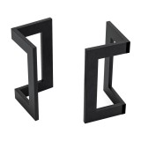 Set 2 buc picioare masa Kaskinen 42x21,5x21cm otel negru [en.casa] HausGarden Leisure, [en.casa]