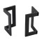 Set 2 buc picioare masa Kaskinen 42x21,5x21cm otel negru [en.casa] HausGarden Leisure