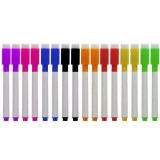 Cumpara ieftin Markere colorate pentru tabla alba magnetica, set 16 bucati cu stergere uscata, magnet si mini burete incorporat