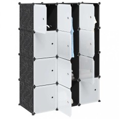 vidaXL Organizator cuburi depozitare cu 12 cuburi și tije de agățat PP 4019582