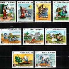 Romania 1985, LP 1145, Walt Disney (I), seria 9 valori, MNH!