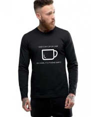 Bluza barbati neagra - Cup of care - 2XL